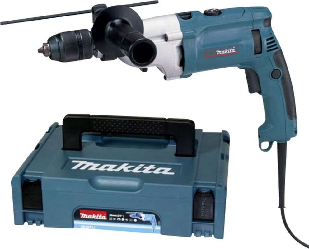 Makita HP2071J - Schlagbohrhammer - 1010 W - 2 Geschwindigkeiten - Bohrfutterschlüssel 13 mm (HP2071J) von Makita
