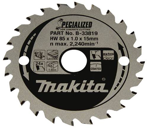 Makita SPECIALIZED B-33819 Kreissägeblatt 85 x 15 x 1.0mm Zähneanzahl: 24 1St. von Makita