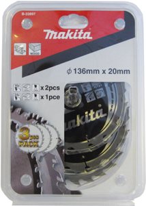 Makita Specialized - Sägeblattsatz - 3 Stücke - 136 mm (B-33897) von Makita