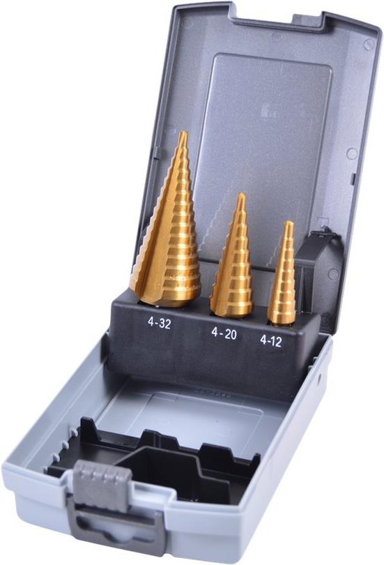 Makita - Bohrersatz - für Edelstahl, Blattmetall, Stahl - Stufen-Aufsatz - 3 Stücke - 4-20 mm, 4-12 mm, 4-32 mm - Inbus, zylindrisch - Länge: 75 mm, 65 mm, 102 mm - für Makita DHP453RFEW (D-46573) Makita - Bohrersatz - für Edelstahl, Blattmetall, Stahl - Stufen-Aufsatz - 3 Stücke - 4-20 mm, 4-12 mm, 4-32 mm - Inbus, zylindrisch - Länge: 75 mm, 65 mm, 102 mm - für Makita DHP453RFEW (D-46573) von Makita