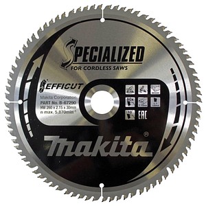 makita B-67290 EFFICUT Kreissägeblatt 260,0 mm, 80 Zähne von Makita