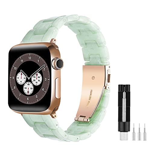 Makleffe Kompatibel mit Apple Watch Armband 49mm 45mm 44mm 42mm 38mm 40mm 41mm, Herren Damen Ersatzarmband Buntes Harz Uhrarmband Wasserdicht Ersatzband für Series 8/7/6/5/4/3/2/1/SE von Makleffe