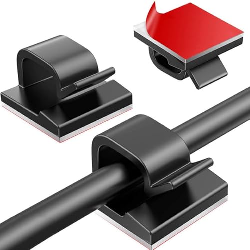 50 Stück Mini Kabelhalter Selbstklebend, Schwarz Kabelclips Schreibtisch für Wand Kabelklemmen Kabelbefestigung Kabelführung Organizer, Cable Holder für Kabelmanagement Lichterkette 50 Stück Mini Kabelhalter Selbstklebend, Schwarz Kabelclips Schreibtisch für Wand Kabelklemmen Kabelbefestigung Kabelführung Organizer, Cable Holder für Kabelmanagement Lichterkette von Makoto Nobu