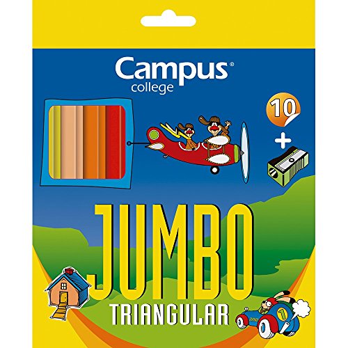 Campus College Jumbo Buntstifte, 10 Farben von Makro Paper