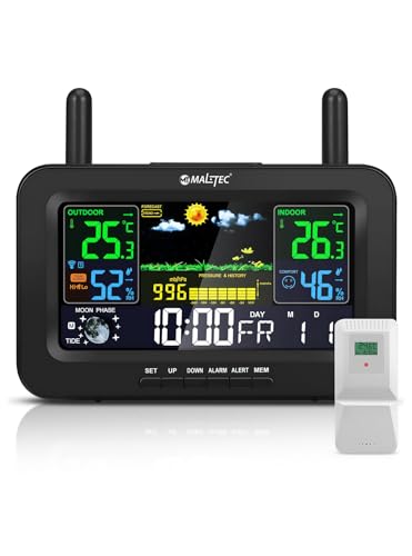 MalTec Funk-Wetterstation Thermometer Barometer Drahtlose externer Wettersensor Druck Alarm MalTec Funk-Wetterstation Thermometer Barometer Drahtlose externer Wettersensor Druck Alarm von MalTec