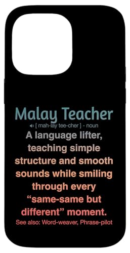 Malaiischer Lehrer Hülle für iPhone 14 Pro Max von Malay Teacher Gifts & Tees