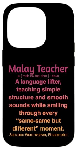 Malaiischer Lehrer Hülle für iPhone 14 Pro von Malay Teacher Gifts & Tees