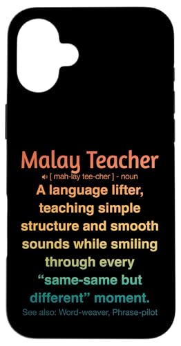 Malaiischer Lehrer Hülle für iPhone 16 Plus von Malay Teacher Gifts & Tees
