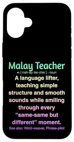 Malaiischer Lehrer Hülle für iPhone 16 Plus von Malay Teacher Gifts & Tees