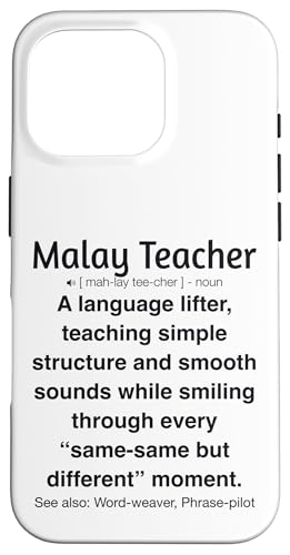 Malaiischer Lehrer Hülle für iPhone 16 Pro von Malay Teacher Gifts & Tees
