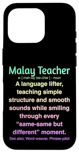 Malaiischer Lehrer Hülle für iPhone 16 Pro von Malay Teacher Gifts & Tees