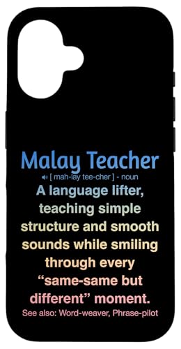 Malaiischer Lehrer Hülle für iPhone 16 von Malay Teacher Gifts & Tees