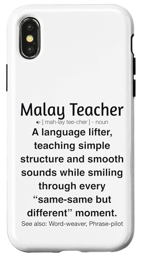Malaiischer Lehrer Hülle für iPhone X/XS von Malay Teacher Gifts & Tees