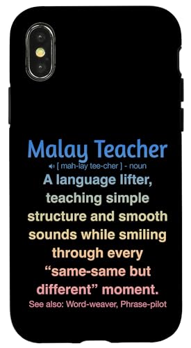 Malaiischer Lehrer Hülle für iPhone X/XS von Malay Teacher Gifts & Tees