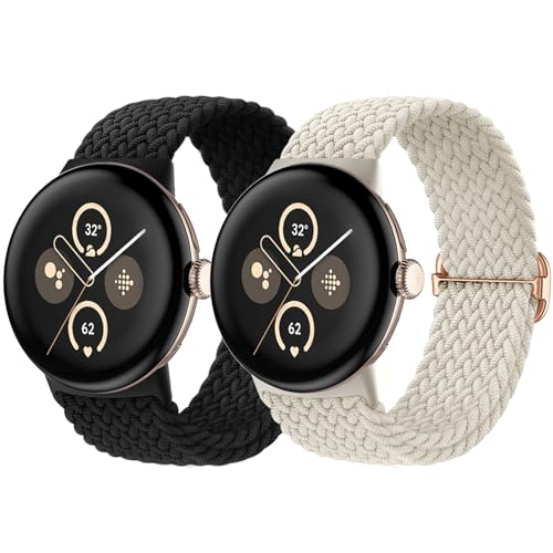 Maledan 2 Stück Geflochtenes Armband Kompatibel mit Google Pixel Watch 2 Armband/Pixel Watch Armband/Pixel Watch 3 41mm Armband, Elastisches Nylon Sport Armband für Pixel Watch 3 2 1 für Damen Herren Maledan 2 Stück Geflochtenes Armband Kompatibel mit Google Pixel Watch 2 Armband/Pixel Watch Armband/Pixel Watch 3 41mm Armband, Elastisches Nylon Sport Armband für Pixel Watch 3 2 1 für Damen Herren von Maledan
