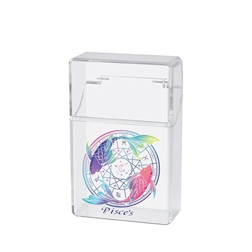 Zigarette Case Box für 85mm King Size 20pcs Transparente Zigarette Display Halter Transparente Portable Case für Männer Frauen (Fische) von Malisseladi