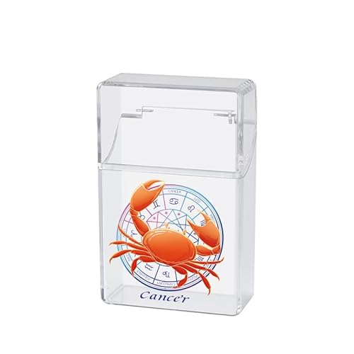 Zigarette Case Box für 85mm King Size 20pcs Transparente Zigarette Display Halter Transparente Portable Case für Männer Frauen (Krebs) von Malisseladi
