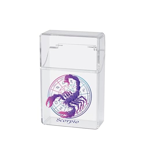 Zigarette Case Box für 85mm King Size 20pcs Transparente Zigarette Display Halter Transparente Portable Case für Männer Frauen (Skorpion) von Malisseladi