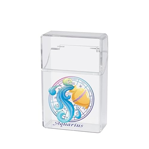 Zigarette Case Box für 85mm King Size 20pcs Transparente Zigarette Display Halter Transparente Portable Case für Männer Frauen (Wassermann) von Malisseladi