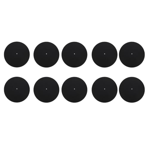 Malloy 10 Stück Ultra-Dünne Anti-Static LP Vinyl Plattenspieler Pad für Phonographen Flache Weiche Matte Schallplatten Slipmat Mat Pad von Malloy