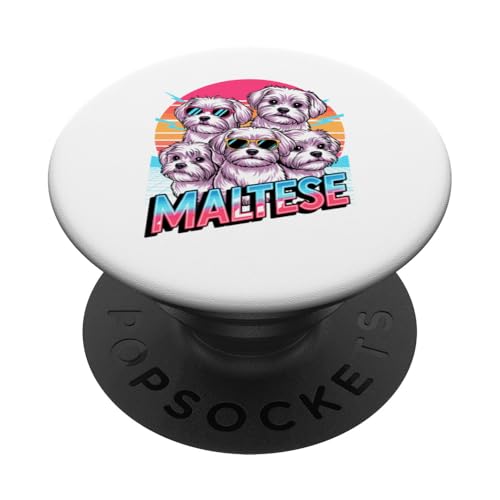 90s Vintage Maltese Malteses PopSockets Klebender PopGrip 90s Vintage Maltese Malteses PopSockets Klebender PopGrip von Malteses Maltese Dog Lover Gifts