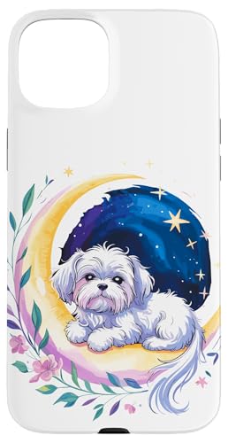 Crescent Moon Maltese Malteses Hülle für iPhone 15 Plus von Malteses Maltese Dog Lover Gifts