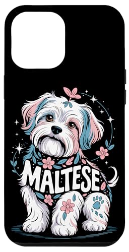 Floral Whimsical Maltese Malteses Hülle für iPhone 12 Pro Max von Malteses Maltese Dog Lover Gifts