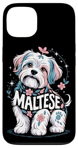 Floral Whimsical Maltese Malteses Hülle für iPhone 13 von Malteses Maltese Dog Lover Gifts