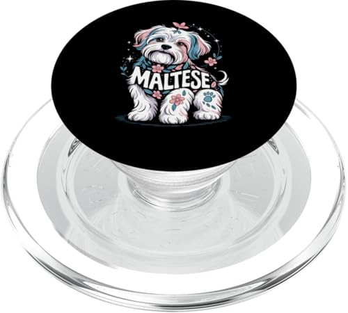 Floral Whimsical Maltese Malteses PopSockets PopGrip für MagSafe Floral Whimsical Maltese Malteses PopSockets PopGrip für MagSafe von Malteses Maltese Dog Lover Gifts