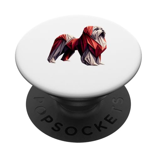 Origami Art Maltese Malteses PopSockets Klebender PopGrip von Malteses Maltese Dog Lover Gifts