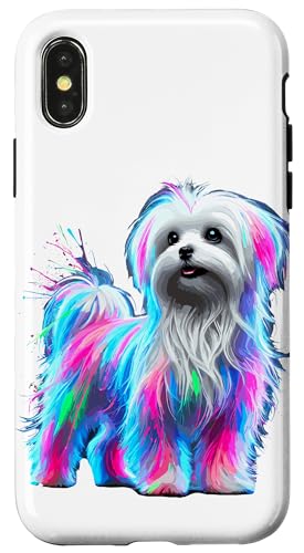 Paint Art Maltese Malteses Hülle für iPhone X/XS von Malteses Maltese Dog Lover Gifts