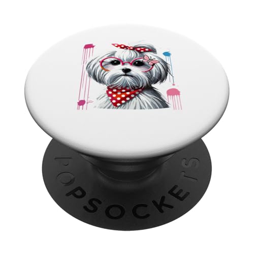 Paint Art Maltese Malteses Painter Artist PopSockets Klebender PopGrip von Malteses Maltese Dog Lover Gifts