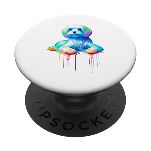 Paint Art Maltese Malteses PopSockets Klebender PopGrip von Malteses Maltese Dog Lover Gifts
