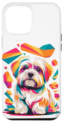 Polygonal Abstract Art Maltese Malteses Hülle für iPhone 12 Pro Max von Malteses Maltese Dog Lover Gifts