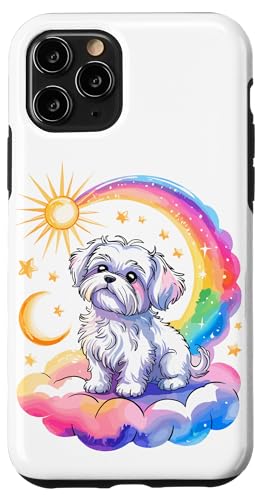 Rainbow Clouds Maltese Malteses Hülle für iPhone 11 Pro von Malteses Maltese Dog Lover Gifts
