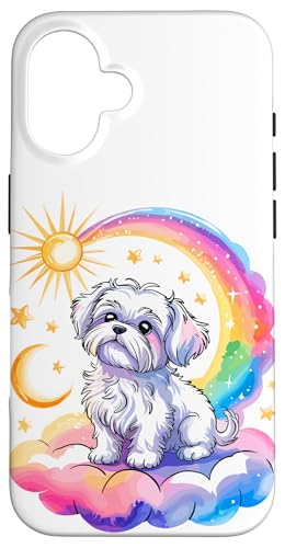 Rainbow Clouds Maltese Malteses Hülle für iPhone 16 Rainbow Clouds Maltese Malteses Hülle für iPhone 16 von Malteses Maltese Dog Lover Gifts