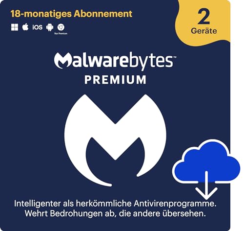 Malwarebytes | Windows/Mac/iOS/Android/Chrome | Premium | 2 Gerät | 18 Monate | Aktivierungscode per Email von Malwarebytes