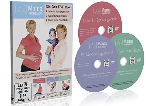 MamaWorkout - Die 3er DVD Box zum Sparpreis ++ 1. Fit in der Schwangerschaft ++ 2. Rückbildungsgymnastik ++ 3. Bauch Beine Po mit Baby von Mama WORKOUT