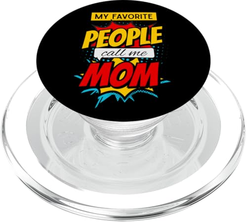 Comic-Stil My Favorite People Call Me Mom Muttertag PopSockets PopGrip für MagSafe von Mamalina Studios