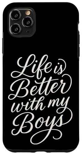 Das Leben ist besser mit der herzerwärmenden Mutter meiner Jungen zum Muttertag Hülle für iPhone 11 Pro Max von Mamalina Studios