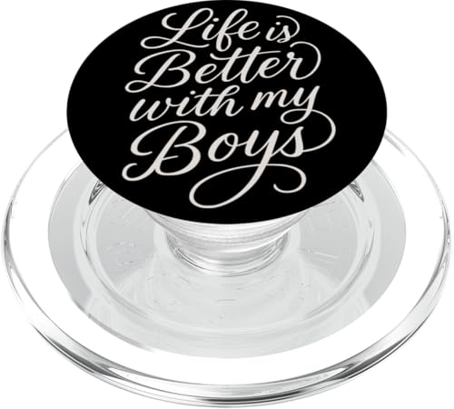 Das Leben ist besser mit der herzerwärmenden Mutter meiner Jungen zum Muttertag PopSockets PopGrip für MagSafe von Mamalina Studios