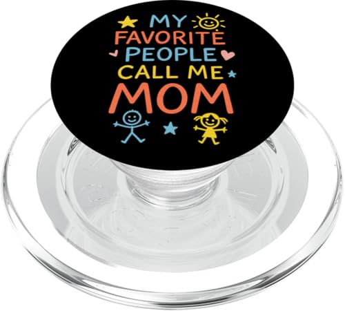 Fröhliche Kritzeleien zum Muttertag Meine Lieblingsleute nennen mich Mama PopSockets PopGrip für MagSafe von Mamalina Studios