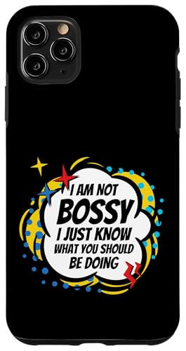 I'm Not Bossy I Just Know What You Should Do Mother Day Comic Hülle für iPhone 11 Pro Max von Mamalina Studios