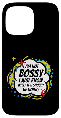 I'm Not Bossy I Just Know What You Should Do Mother Day Comic Hülle für iPhone 14 Pro Max von Mamalina Studios