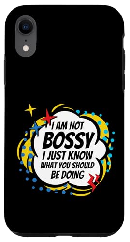 I'm Not Bossy I Just Know What You Should Do Mother Day Comic Hülle für iPhone XR von Mamalina Studios