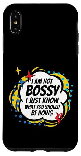 I'm Not Bossy I Just Know What You Should Do Mother Day Comic Hülle für iPhone XS Max von Mamalina Studios
