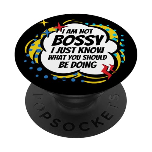 I'm Not Bossy I Just Know What You Should Do Mother Day Comic PopSockets Klebender PopGrip I'm Not Bossy I Just Know What You Should Do Mother Day Comic PopSockets Klebender PopGrip von Mamalina Studios