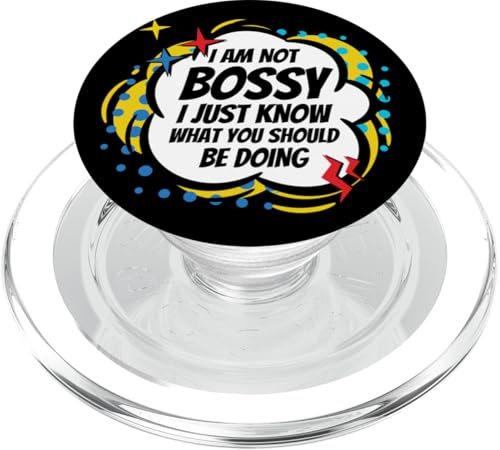 I'm Not Bossy I Just Know What You Should Do Mother Day Comic PopSockets PopGrip für MagSafe I'm Not Bossy I Just Know What You Should Do Mother Day Comic PopSockets PopGrip für MagSafe von Mamalina Studios