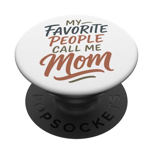 Meine Lieblingsleute nennen mich Mama Herzerwärmender Muttertag PopSockets Klebender PopGrip von Mamalina Studios