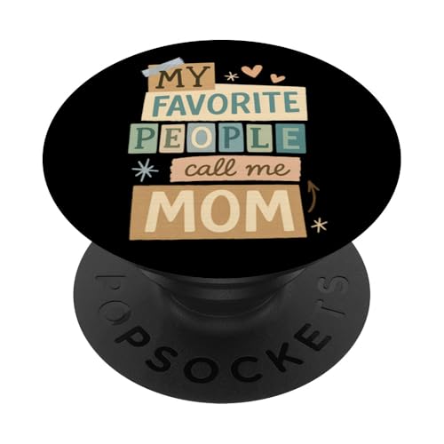 Meine Lieblingsleute nennen mich Mama Proud Moms Muttertag PopSockets Klebender PopGrip von Mamalina Studios